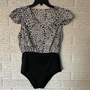 4 for $15/ Shein Black and White Bodysuit M.